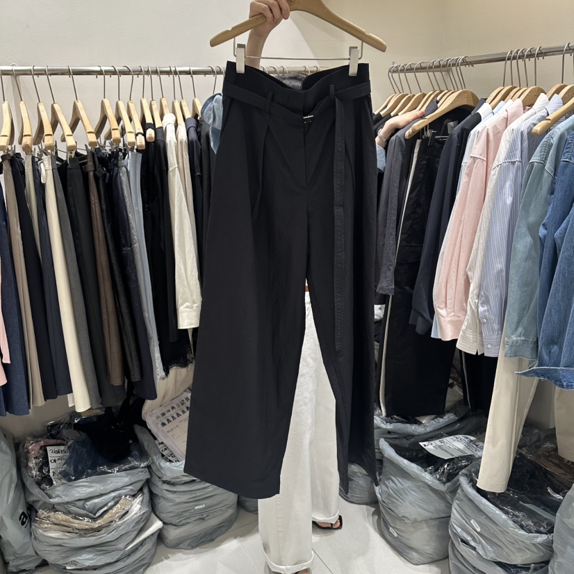 BLUEI-D/N SHARP韓國直郵女裝新款26春夏休閑褲含腰帶Blue i-d/N SHARP休閑褲圖色3