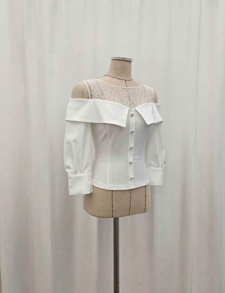 HIGH HEELS韓國代購女裝新品推薦人氣26春夏休閑襯衫蕾絲衫HIGH HEELS襯衫/蕾絲衫