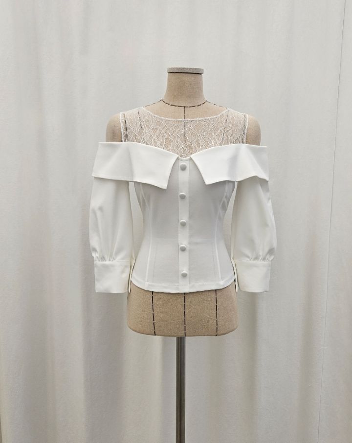 HIGH HEELS韓國代購女裝新品推薦人氣26春夏休閑襯衫蕾絲衫HIGH HEELS襯衫/蕾絲衫圖色2