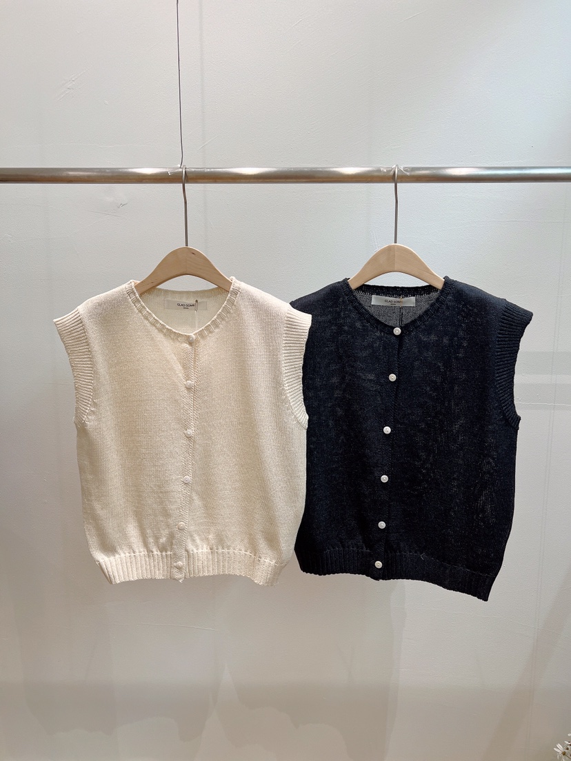 GLAD SOME韓國直郵女裝新款職業人氣時尚休閑推薦26春夏馬甲GLAD SOME馬甲圖色2左二色