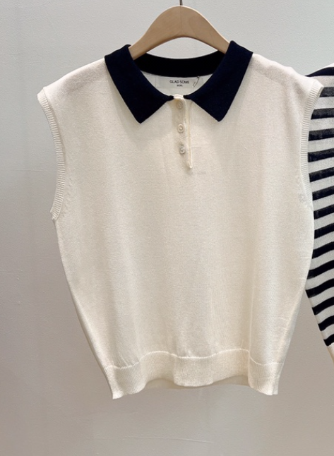 GLAD SOME韓國代購女裝新品職業推薦熱賣26春夏時尚針織衫GLAD SOME針織衫圖色1