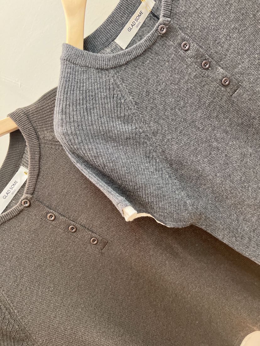 GLAD SOME韓國東大門代購女裝新品職業26春夏針織衫插肩袖GLAD SOME針織衫