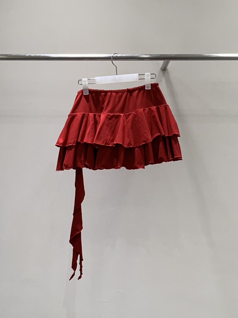 LOVE MOMENT韓國東大門直郵女士新款休閑人氣短裙荷葉邊LOVE MOMENT短裙