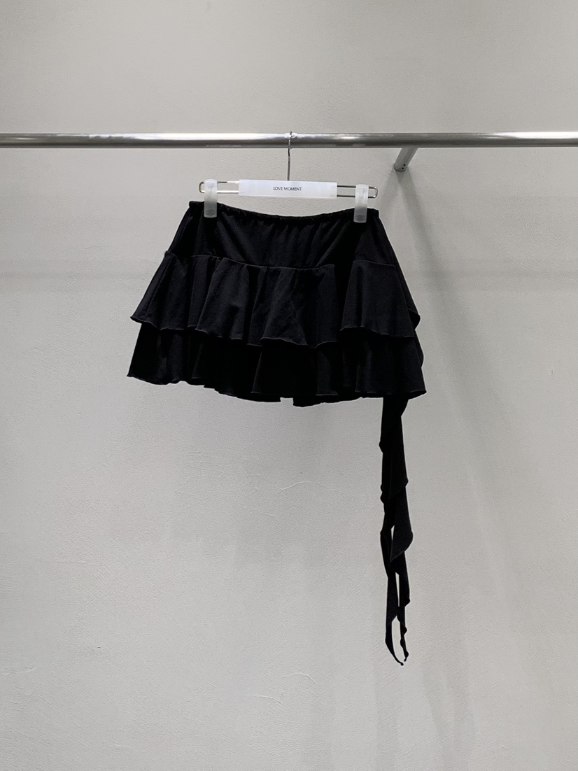 LOVE MOMENT韓國東大門直郵女士新款休閑人氣短裙荷葉邊LOVE MOMENT短裙圖色3