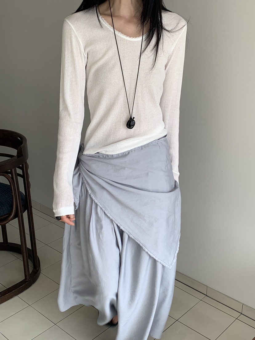 VAARA韓國直郵實拍女士新品26春夏推薦人氣熱賣長袖T恤蕾絲VAARA長袖T恤