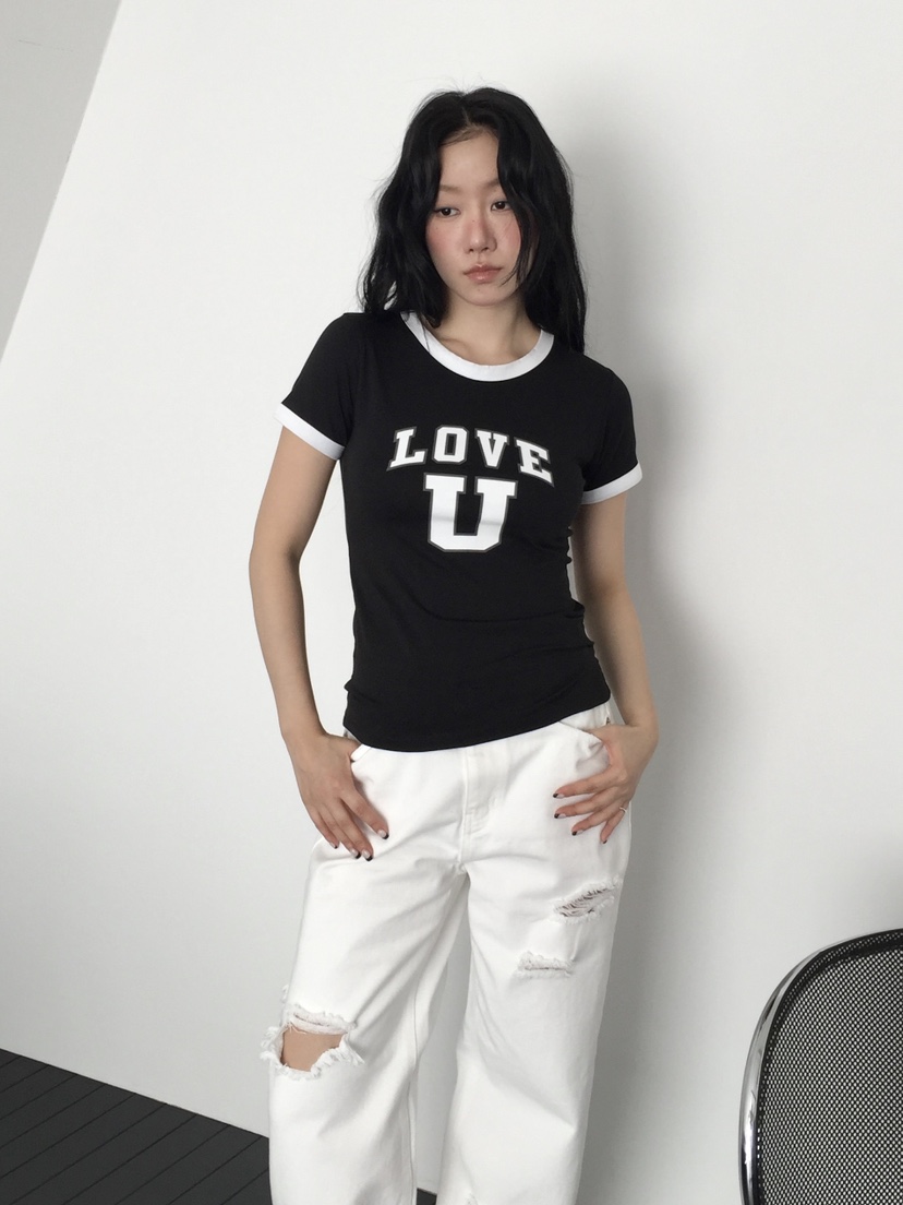 LOVE MOMENT韓國東大門直郵女裝新品推薦人氣職業熱賣T恤LOVE MOMENTT恤
