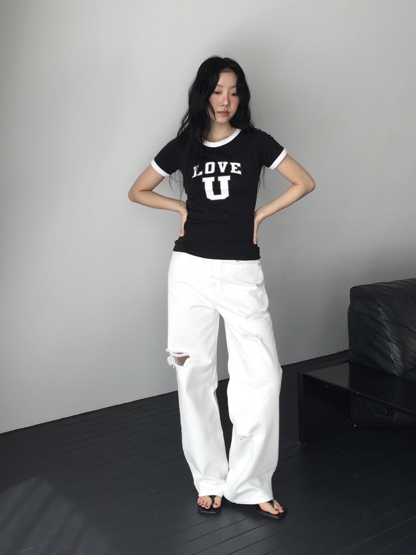 LOVE MOMENT韓國東大門直郵女裝新品推薦人氣職業熱賣T恤LOVE MOMENTT恤