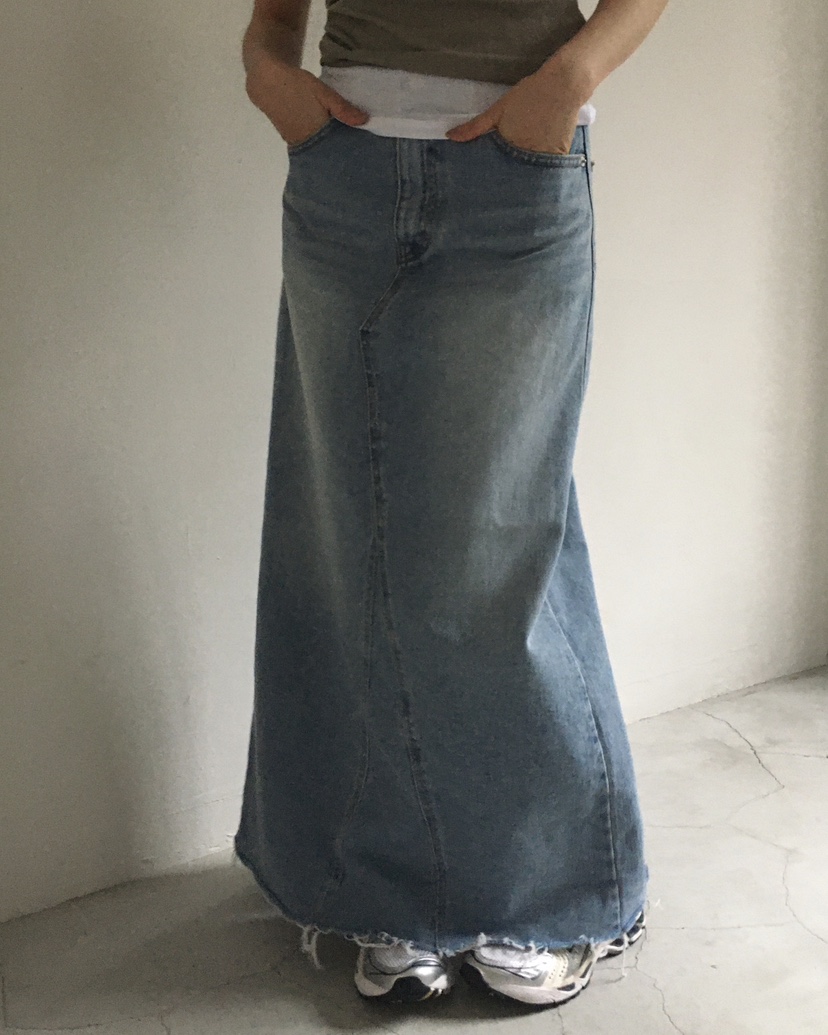 LOVE MOMENT韓國直郵女裝新款時尚休閑人氣職業長裙超長LOVE MOMENT長裙