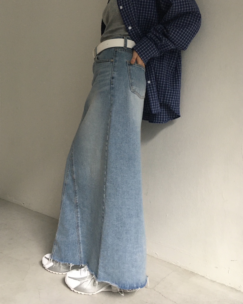 LOVE MOMENT韓國直郵女裝新款時尚休閑人氣職業長裙超長LOVE MOMENT長裙