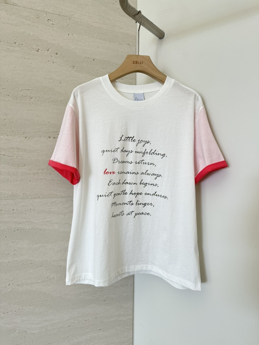 CELLI韓國直郵女士新品推薦職業時尚26春夏熱賣人氣T恤雙層CELLIT恤圖色1