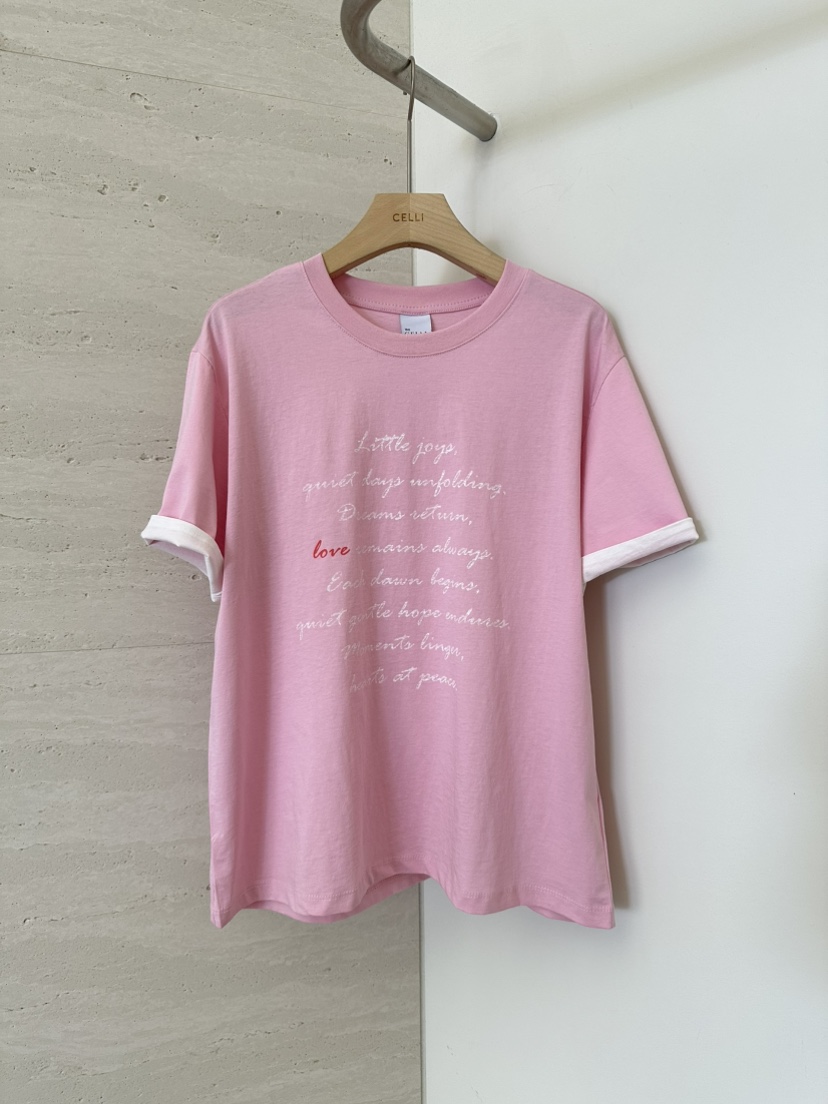 CELLI韓國直郵女士新品推薦職業時尚26春夏熱賣人氣T恤雙層CELLIT恤圖色2