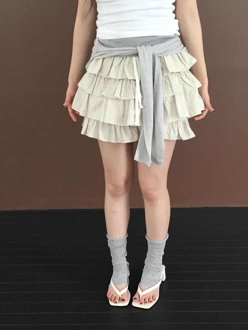 LOVE MOMENT韓國代購女裝新品熱賣職業26春夏時尚短裙格子LOVE MOMENT短裙