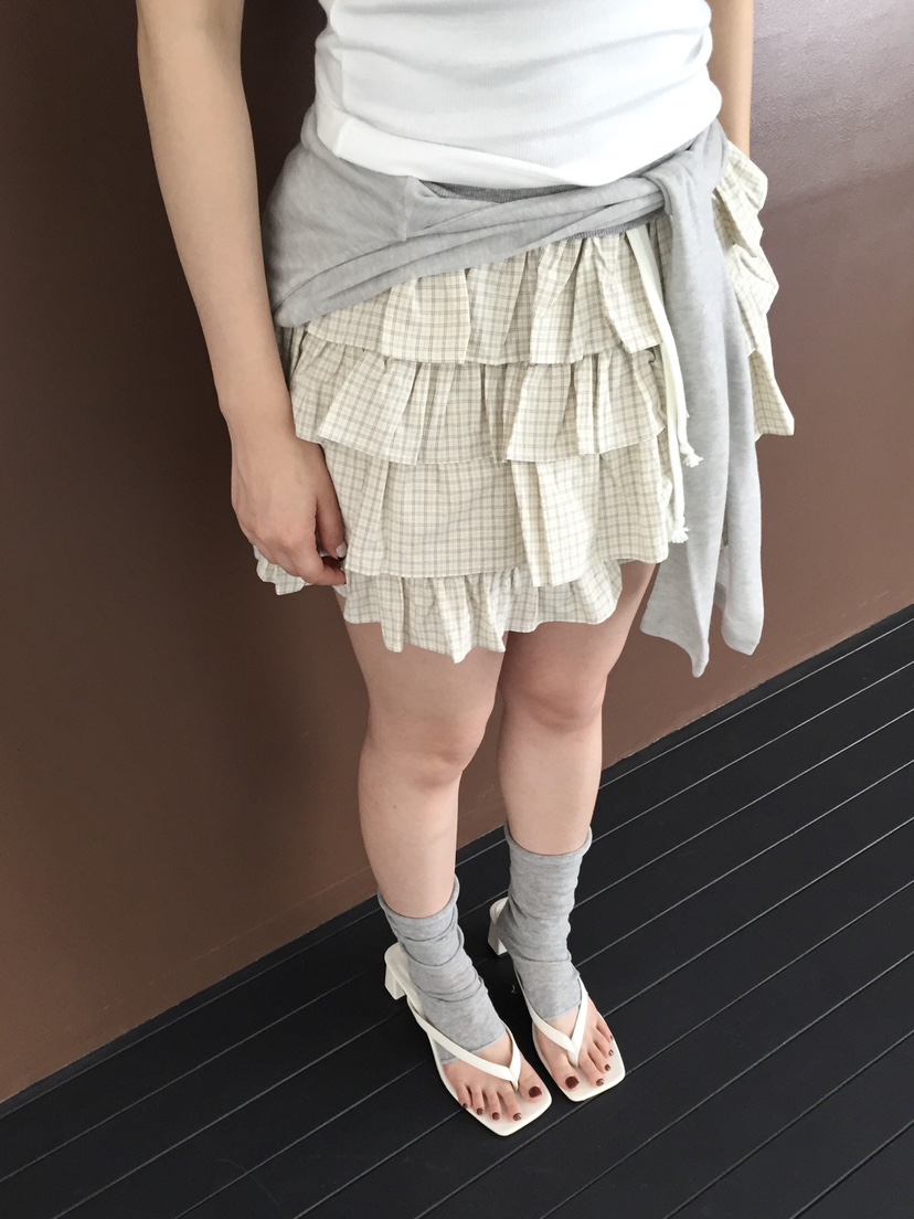 LOVE MOMENT韓國代購女裝新品熱賣職業26春夏時尚短裙格子LOVE MOMENT短裙