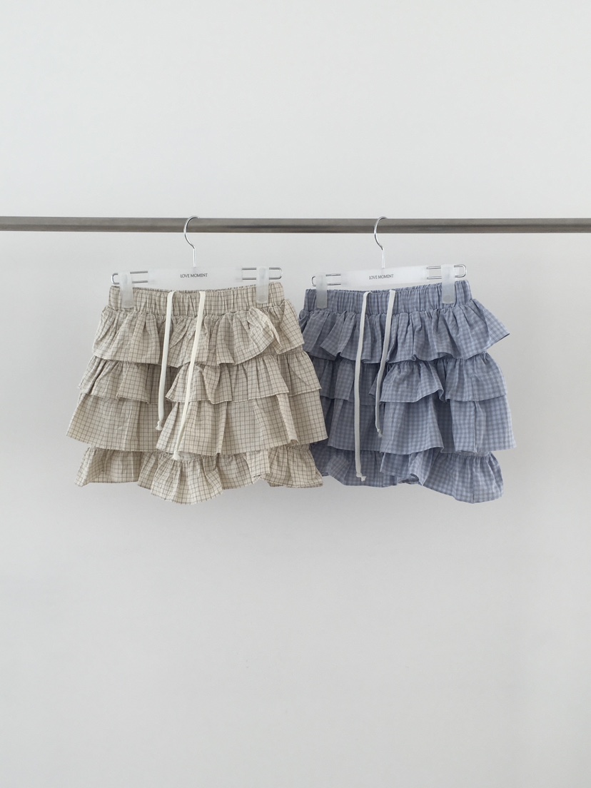 LOVE MOMENT韓國代購女裝新品熱賣職業26春夏時尚短裙格子LOVE MOMENT短裙