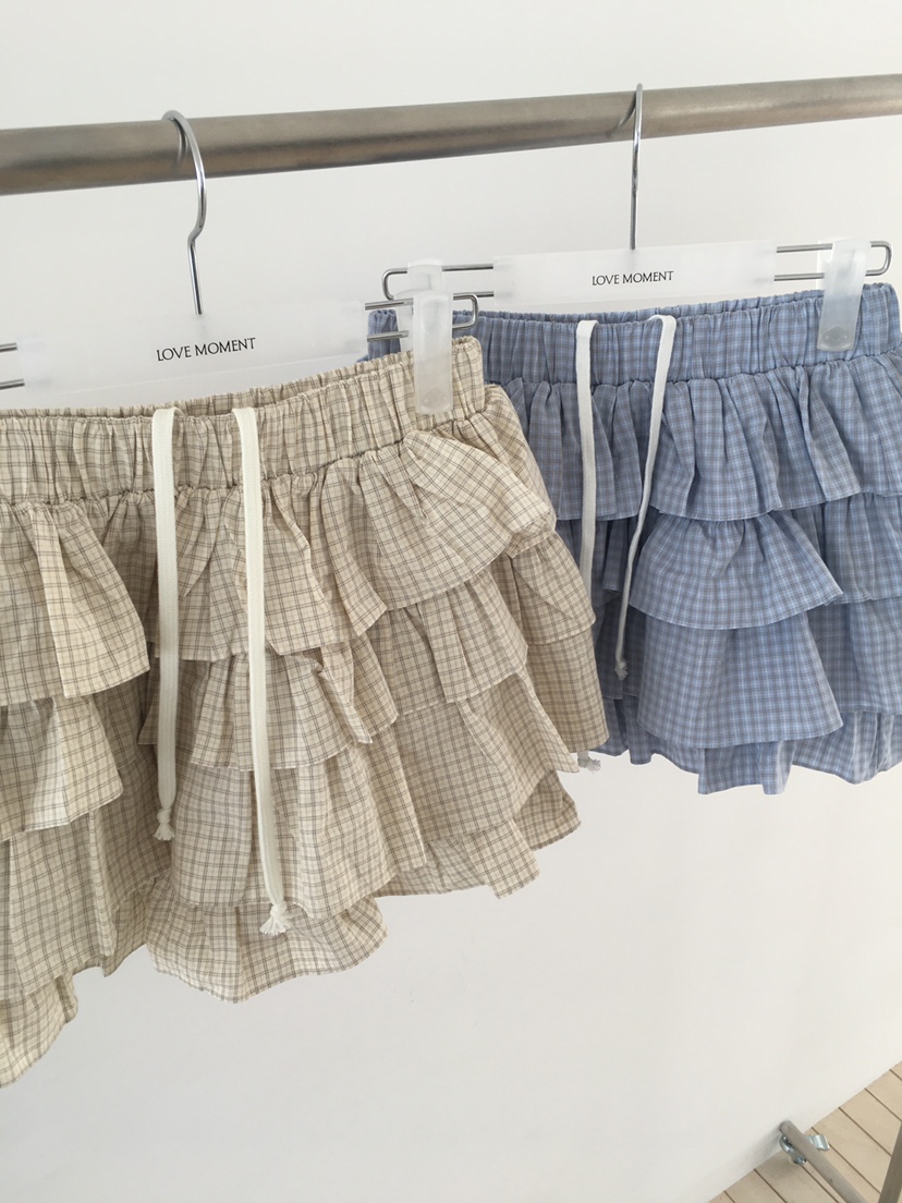 LOVE MOMENT韓國代購女裝新品熱賣職業26春夏時尚短裙格子LOVE MOMENT短裙