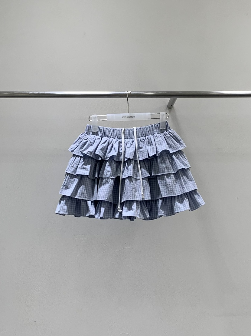 LOVE MOMENT韓國代購女裝新品熱賣職業26春夏時尚短裙格子LOVE MOMENT短裙圖色2