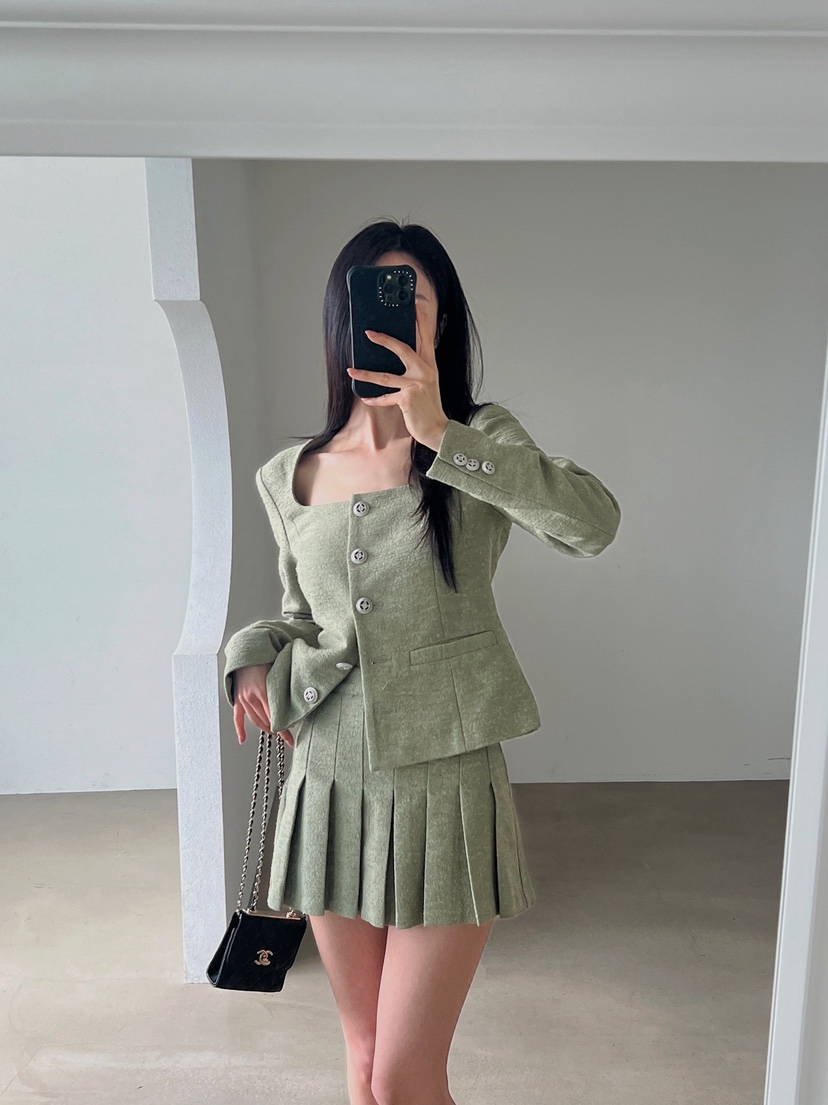 VERANDA韓國東大門直郵女裝新品推薦人氣熱賣休閑夾克粗花呢VERANDA夾克