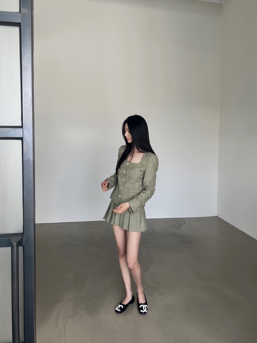 VERANDA韓國東大門直郵女裝新品推薦人氣熱賣休閑夾克粗花呢VERANDA夾克