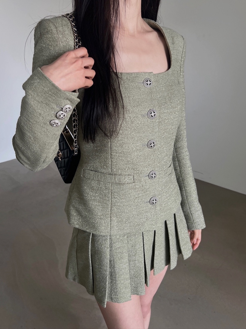 VERANDA韓國東大門直郵女裝新品推薦人氣熱賣休閑夾克粗花呢VERANDA夾克