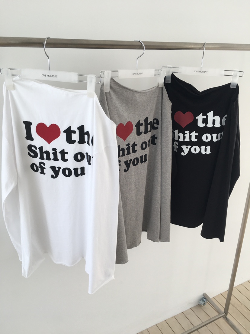 LOVE MOMENT韓國代購女士新品時尚職業人氣休閑26春夏長袖T恤LOVE MOMENT長袖T恤