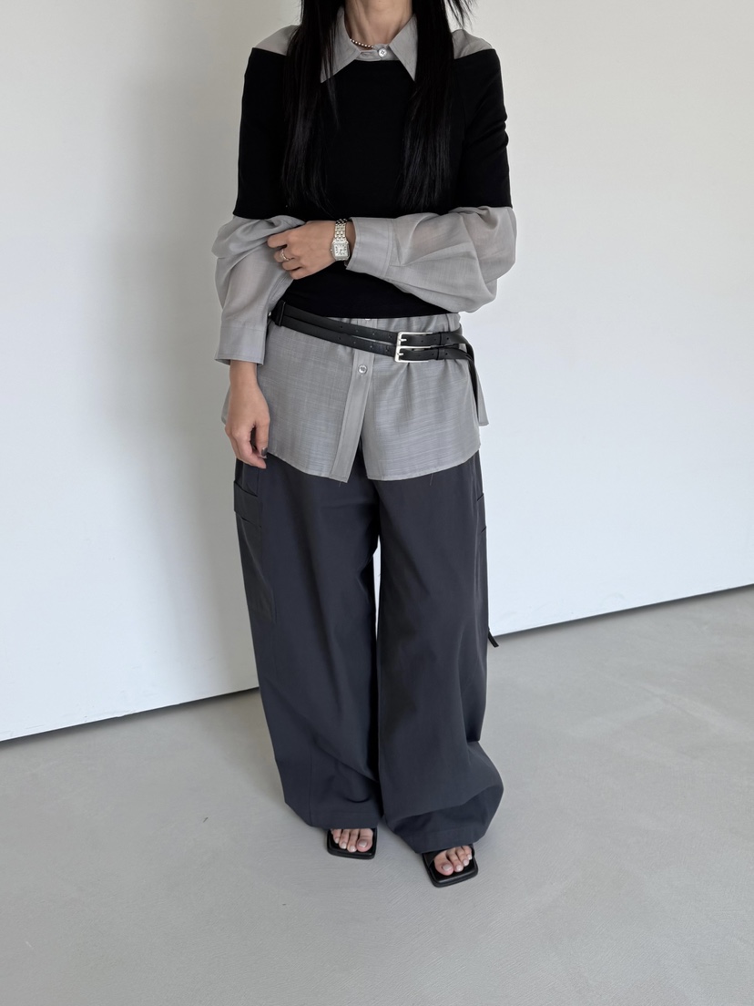 TAUPE韓國代購女士新款人氣職業時尚推薦休閑襯衫蕾絲衫透視TAUPE襯衫/蕾絲衫