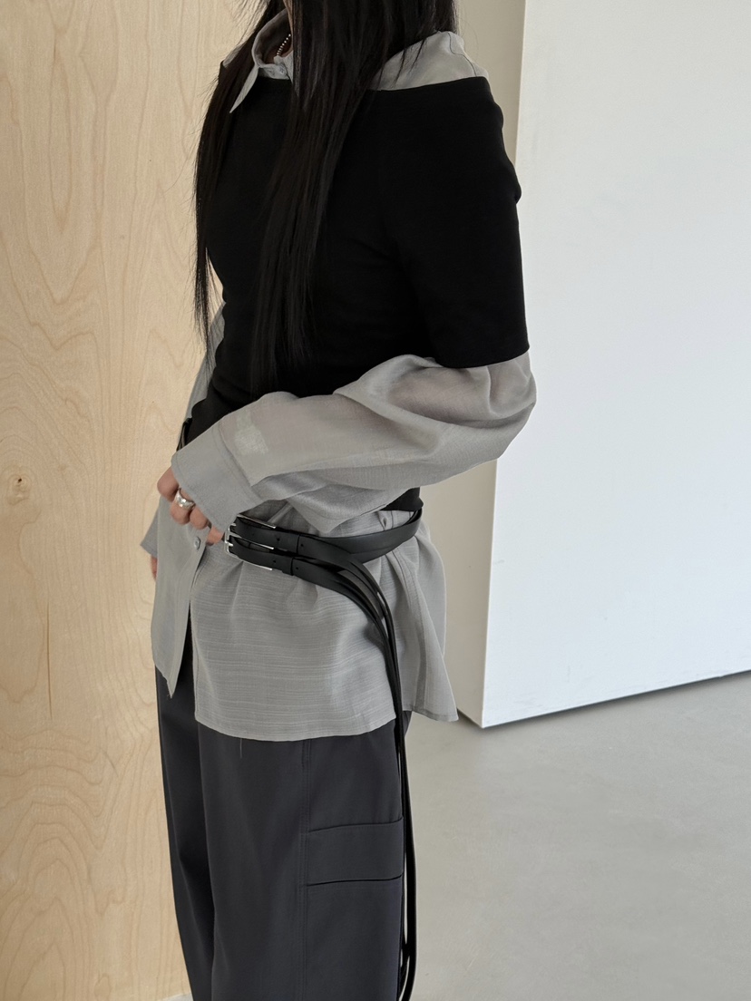 TAUPE韓國代購女士新款人氣職業時尚推薦休閑襯衫蕾絲衫透視TAUPE襯衫/蕾絲衫