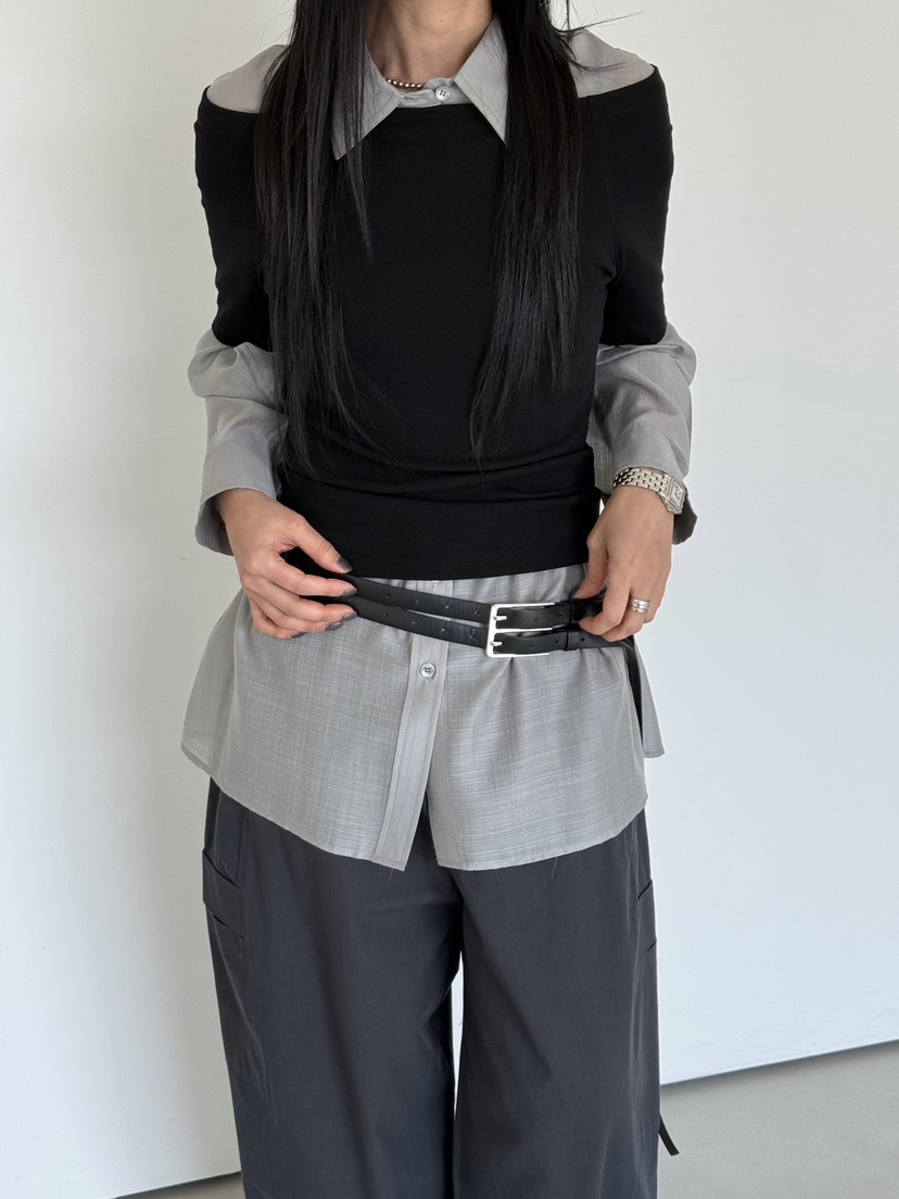 TAUPE韓國代購女士新款人氣職業時尚推薦休閑襯衫蕾絲衫透視TAUPE襯衫/蕾絲衫