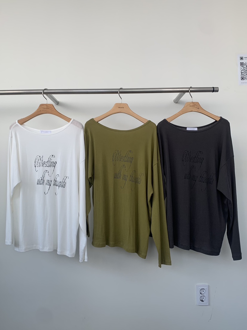 VAARA韓國直郵實拍女士新款人氣熱賣推薦時尚職業長袖T恤VAARA長袖T恤