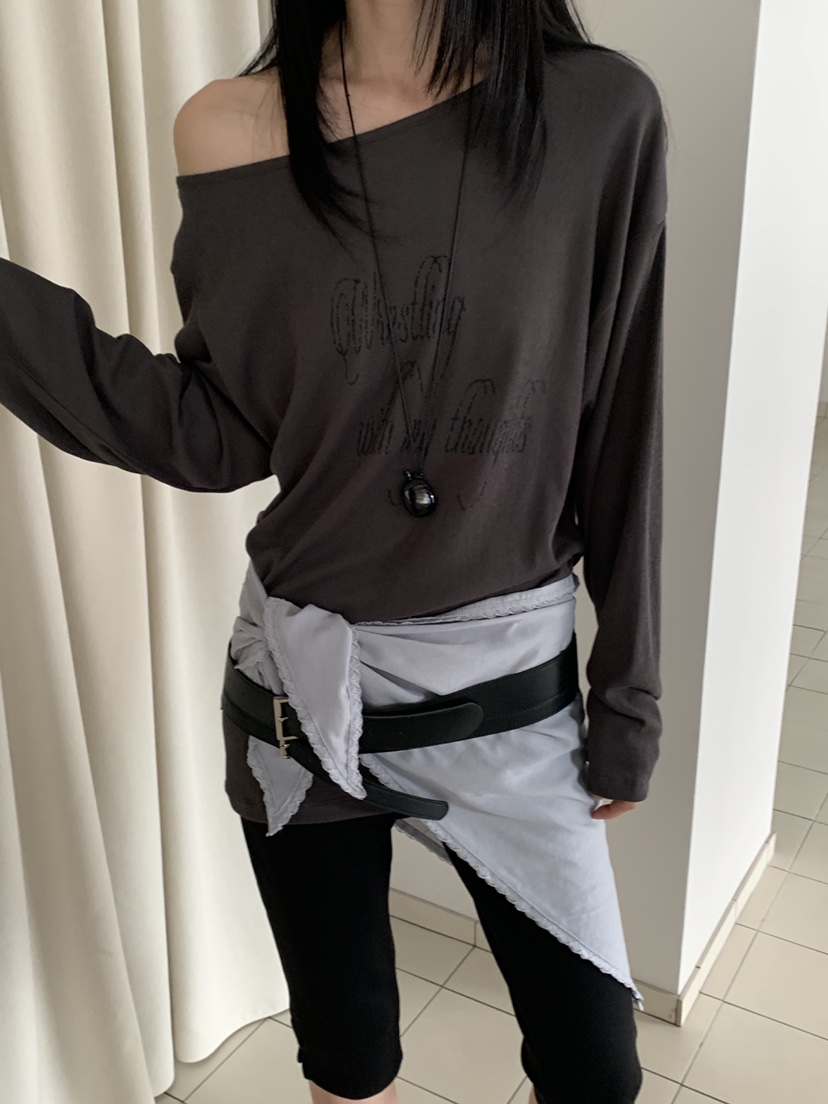 VAARA韓國直郵實拍女士新款人氣熱賣推薦時尚職業長袖T恤VAARA長袖T恤