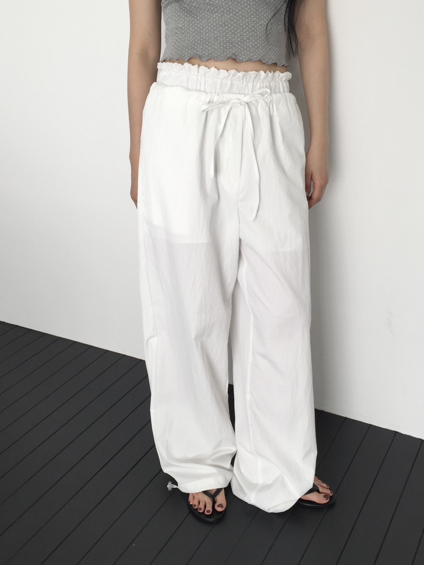 LOVE MOMENT韓國直郵實拍女士新品熱賣職業時尚休閑褲蕾絲LOVE MOMENT休閑褲