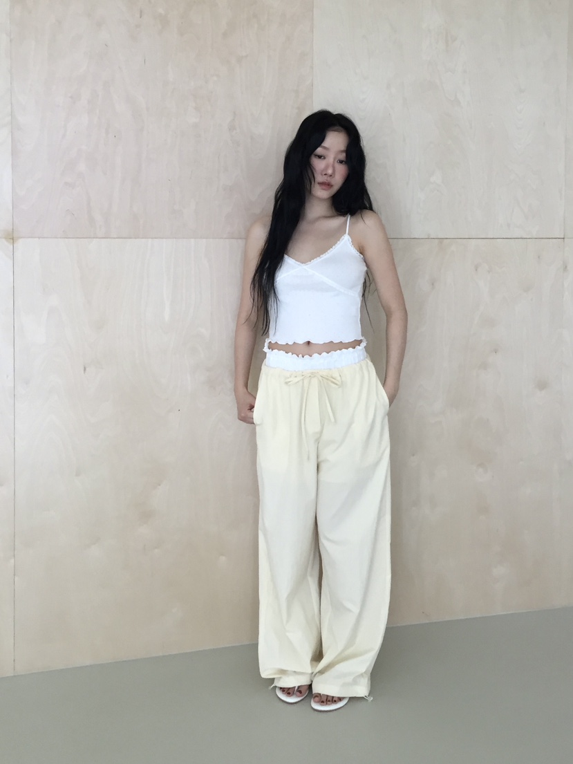 LOVE MOMENT韓國直郵實拍女士新品熱賣職業時尚休閑褲蕾絲LOVE MOMENT休閑褲