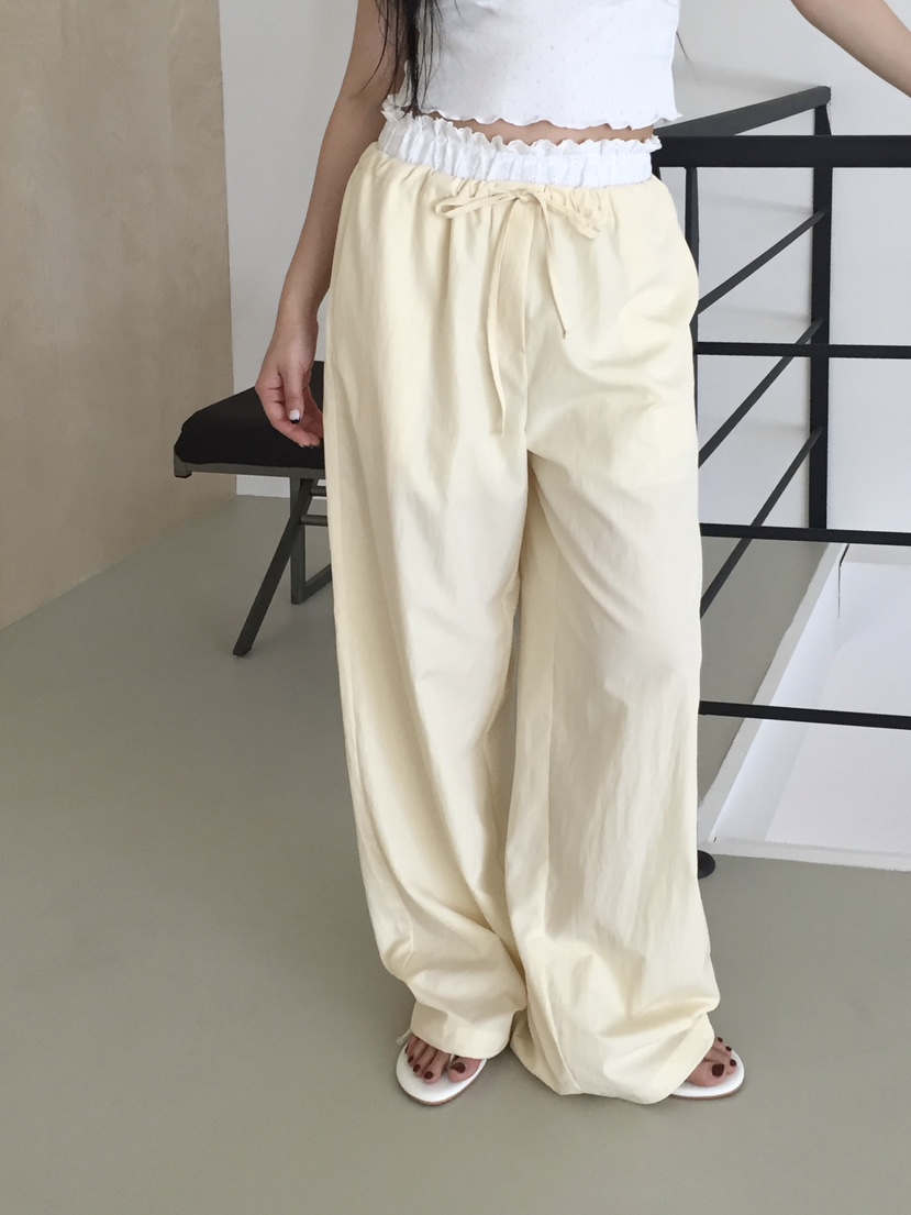 LOVE MOMENT韓國直郵實拍女士新品熱賣職業時尚休閑褲蕾絲LOVE MOMENT休閑褲