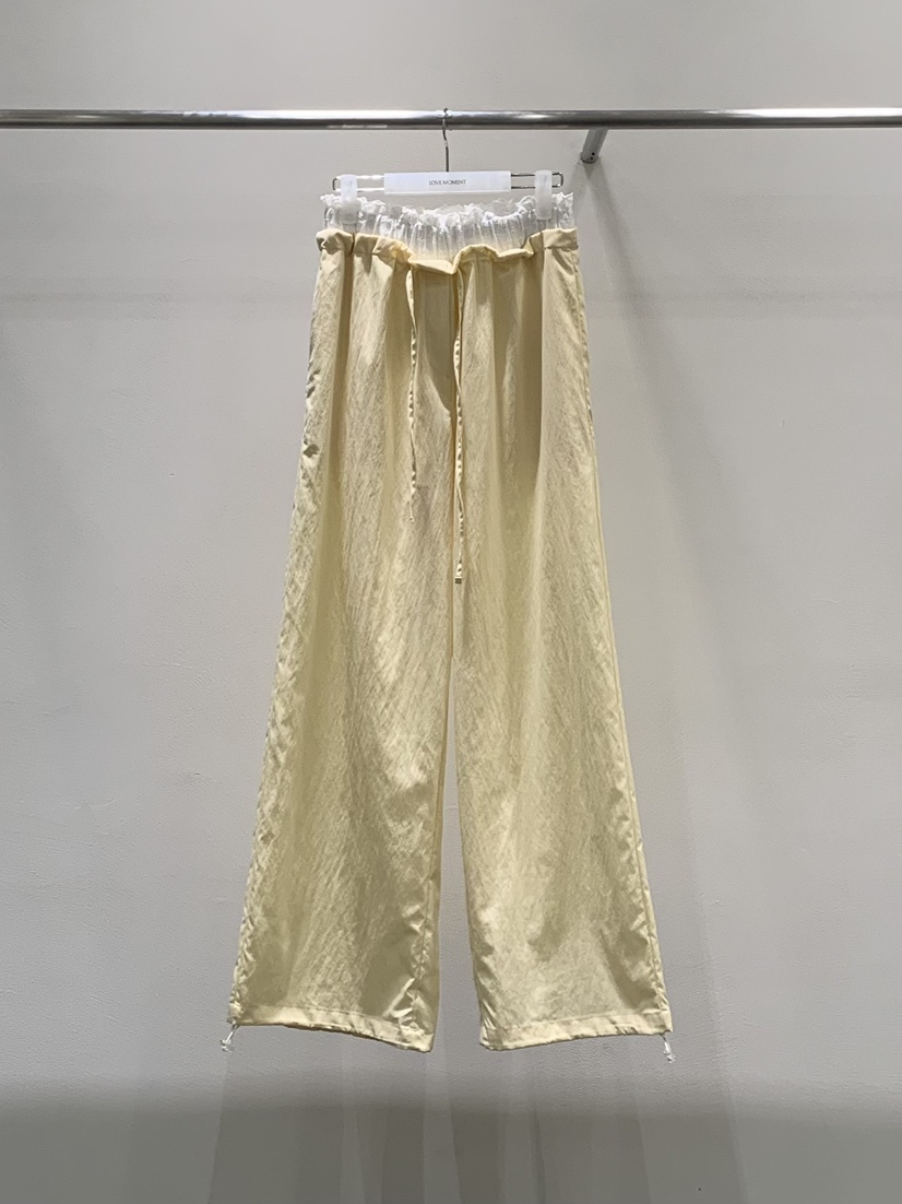 LOVE MOMENT韓國直郵實拍女士新品熱賣職業時尚休閑褲蕾絲LOVE MOMENT休閑褲圖色2