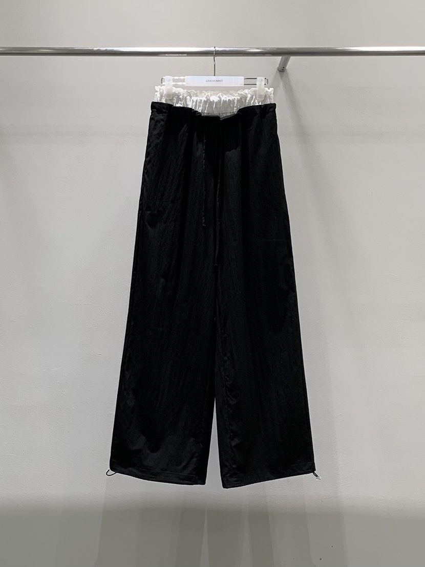 LOVE MOMENT韓國直郵實拍女士新品熱賣職業時尚休閑褲蕾絲LOVE MOMENT休閑褲圖色3