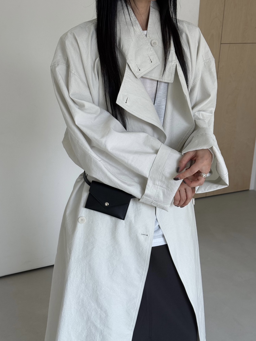 TAUPE韓國東大門直郵女士新品休閑26春夏推薦長款風衣含腰繩TAUPE長款風衣