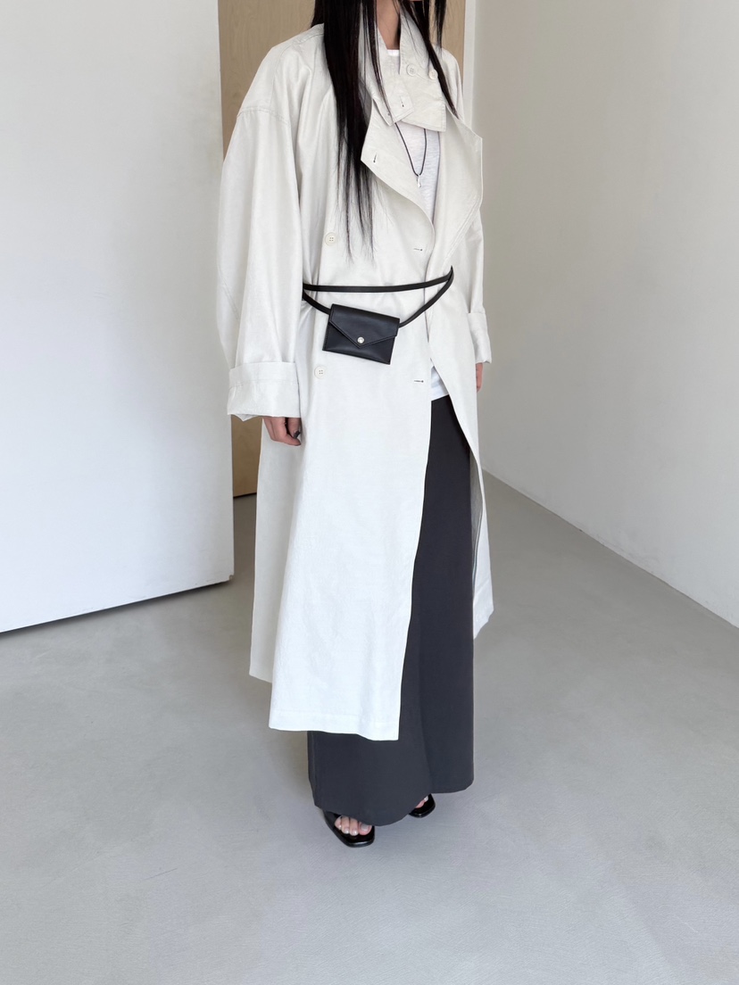 TAUPE韓國東大門直郵女士新品休閑26春夏推薦長款風衣含腰繩TAUPE長款風衣