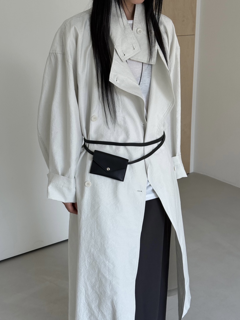 TAUPE韓國東大門直郵女士新品休閑26春夏推薦長款風衣含腰繩TAUPE長款風衣