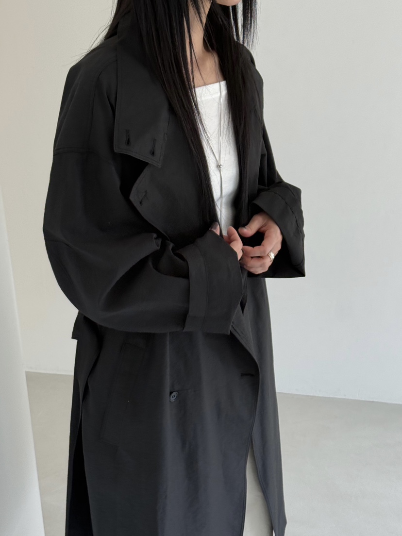 TAUPE韓國東大門直郵女士新品休閑26春夏推薦長款風衣含腰繩TAUPE長款風衣