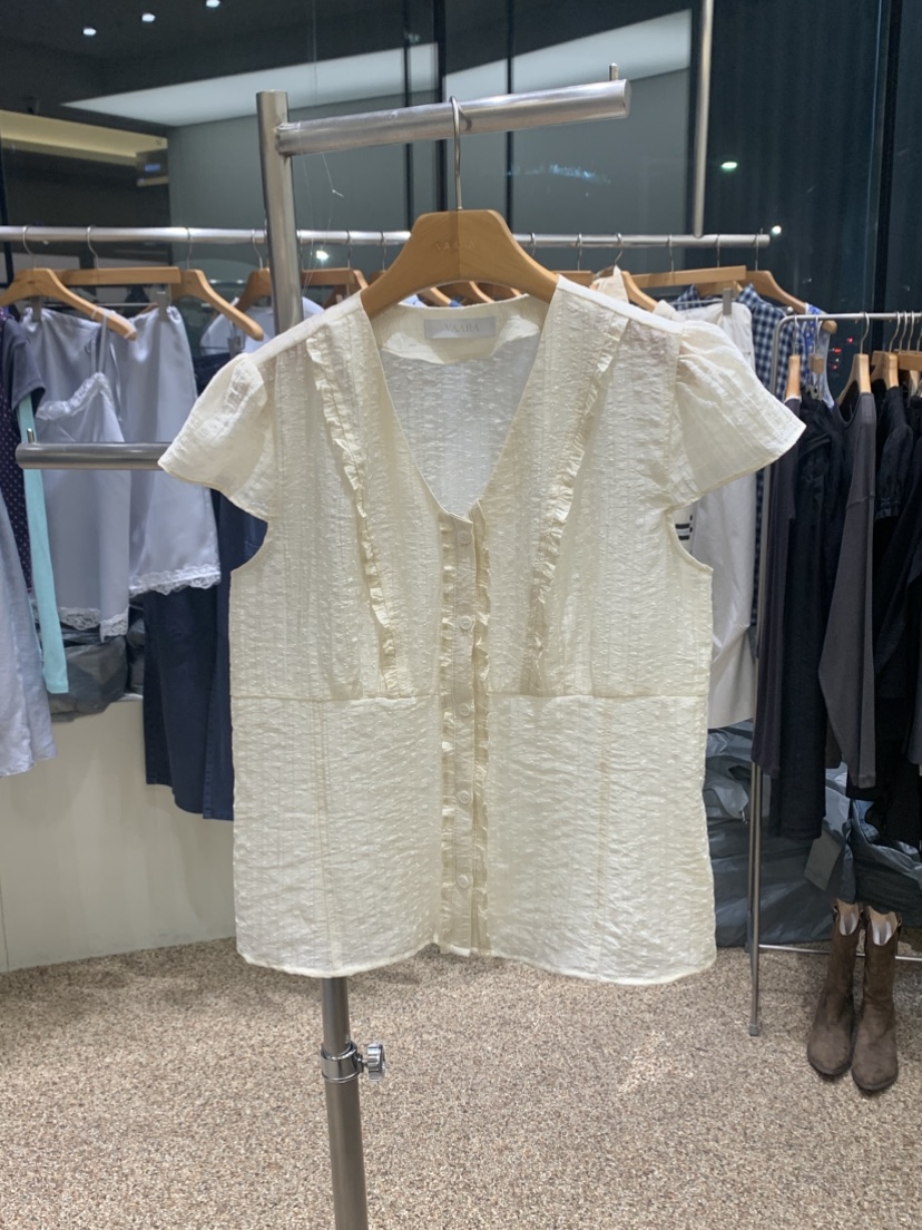 VAARA韓國東大門直郵女士新款人氣26春夏推薦休閑襯衫蕾絲衫VAARA襯衫/蕾絲衫