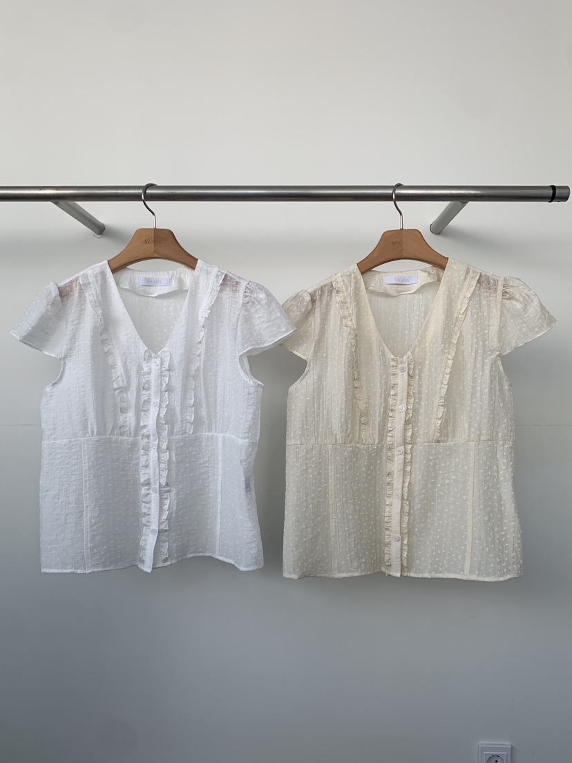 VAARA韓國東大門直郵女士新款人氣26春夏推薦休閑襯衫蕾絲衫VAARA襯衫/蕾絲衫