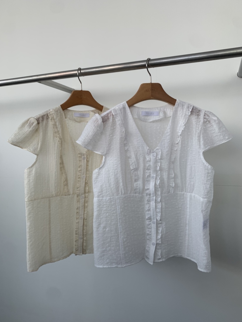 VAARA韓國東大門直郵女士新款人氣26春夏推薦休閑襯衫蕾絲衫VAARA襯衫/蕾絲衫