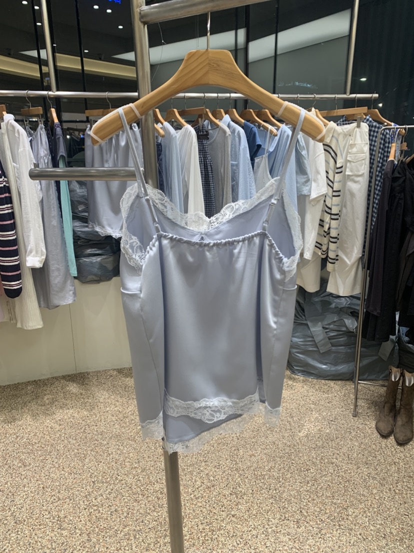 VAARA韓國東大門直郵女士新款人氣26春夏職業吊帶背心緞面VAARA吊帶/背心