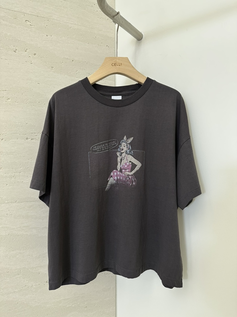 CELLI韓國東大門代購女士新品人氣26春夏職業時尚推薦T恤CELLIT恤圖色2