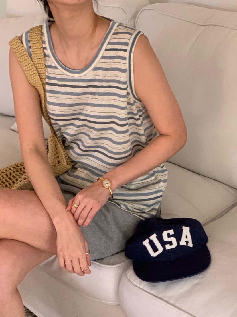 COBALT BLUE韓國東大門直郵女裝新品推薦時尚休閑吊帶背心COBALT BLUE吊帶/背心