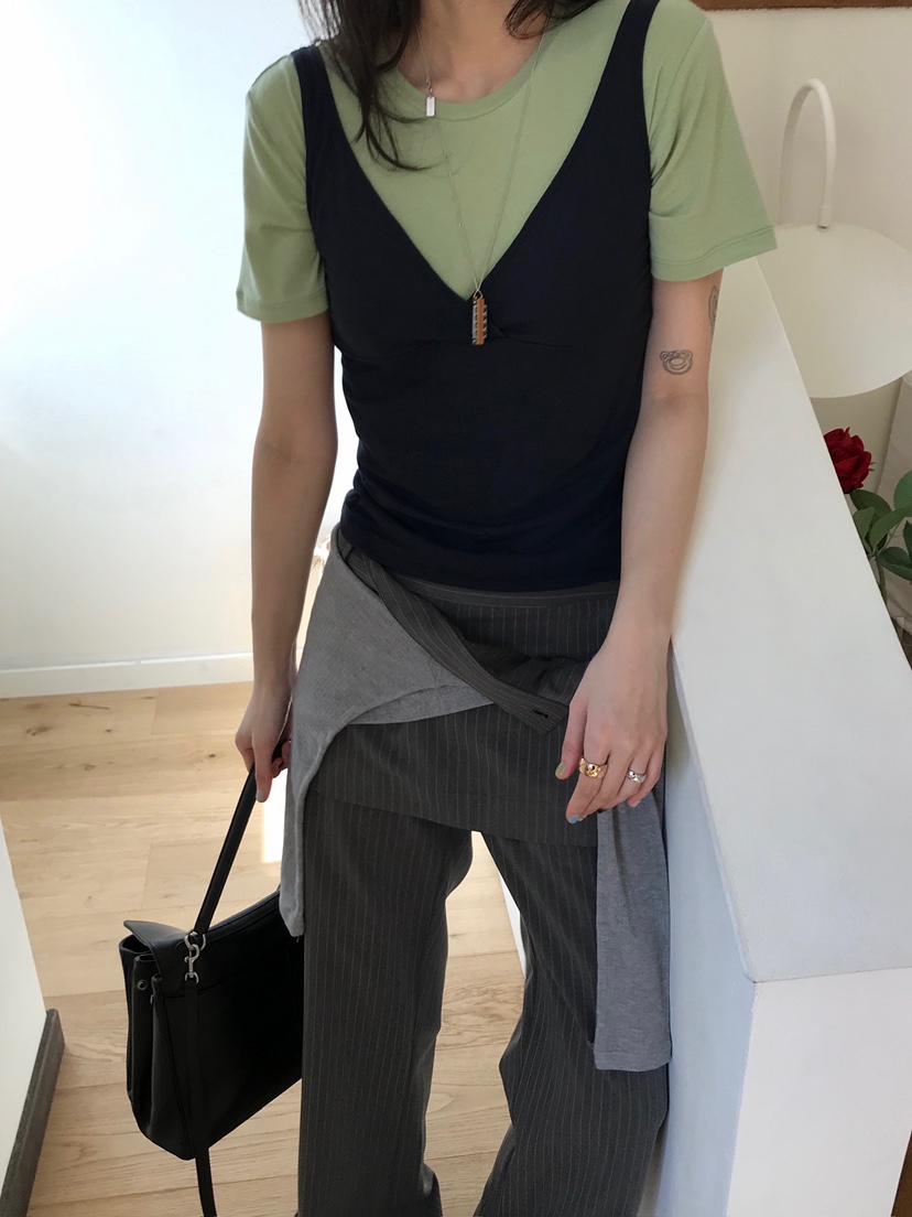 ESCHER韓國東大門直郵女士新品熱賣職業吊帶背心不含內搭ESCHER吊帶/背心