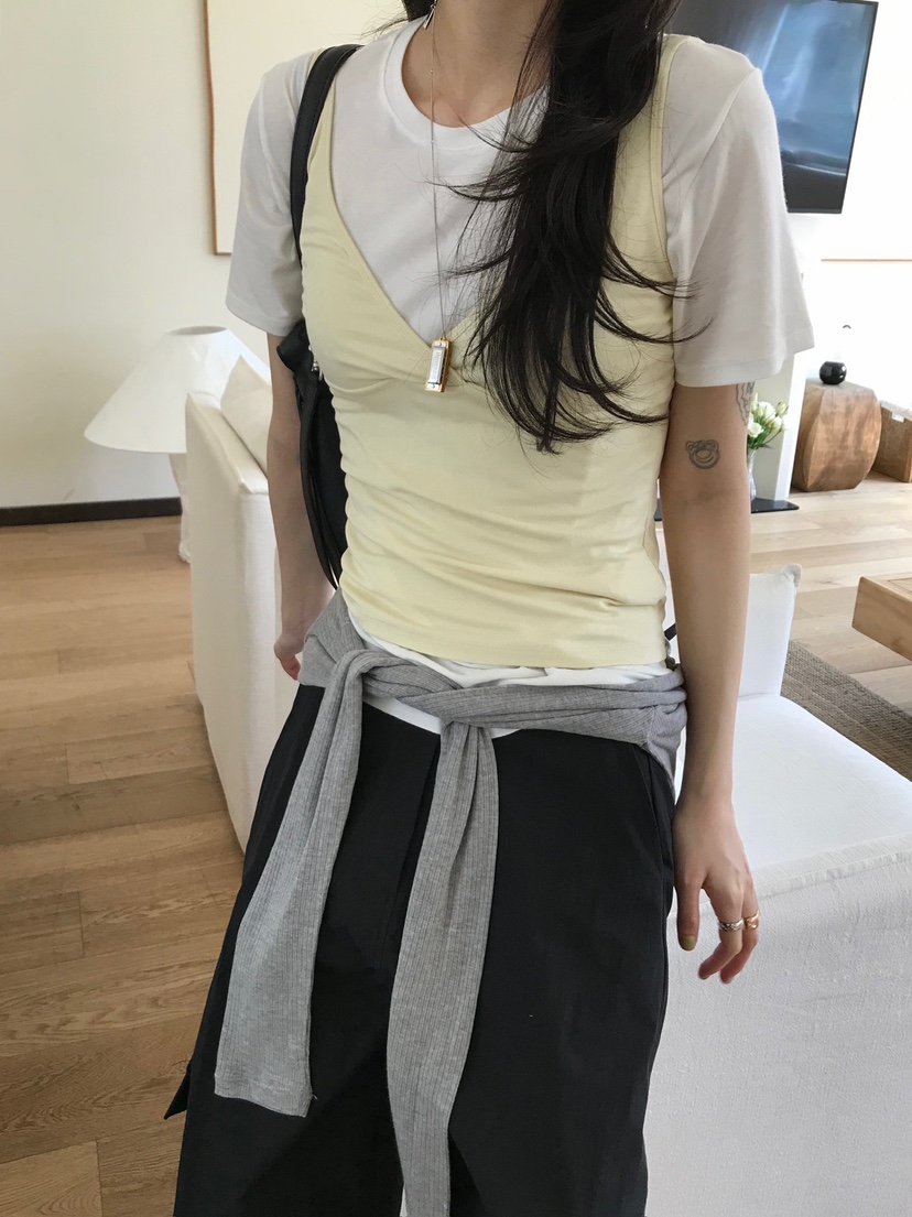 ESCHER韓國東大門直郵女士新品熱賣職業吊帶背心不含內搭ESCHER吊帶/背心