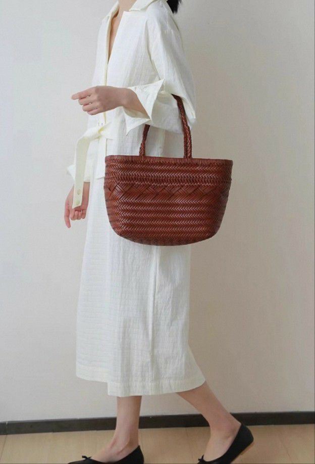 TROUVAILLE韓國直郵實拍女士新品休閑單肩斜跨包牛皮混紡TROUVAILLE單肩/斜跨包