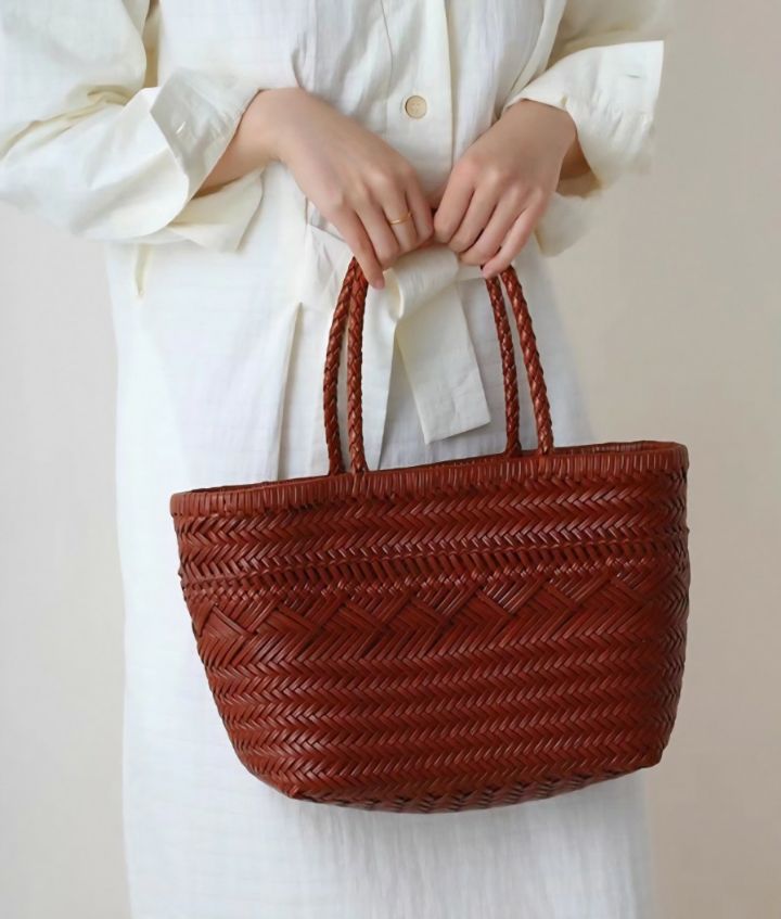 TROUVAILLE韓國直郵實拍女士新品休閑單肩斜跨包牛皮混紡TROUVAILLE單肩/斜跨包