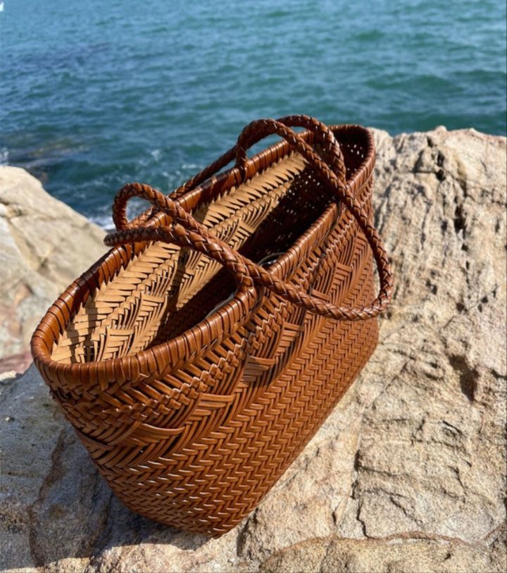 TROUVAILLE韓國直郵實拍女士新品休閑單肩斜跨包牛皮混紡TROUVAILLE單肩/斜跨包