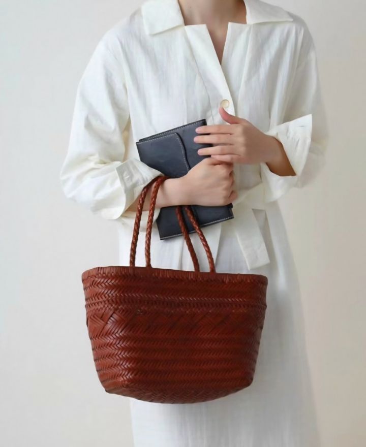 TROUVAILLE韓國直郵實拍女士新品休閑單肩斜跨包牛皮混紡TROUVAILLE單肩/斜跨包